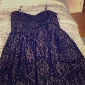 Vintage JCP purple lace corset dress